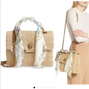 Kurt Geiger Kensington Raffia bag NWT